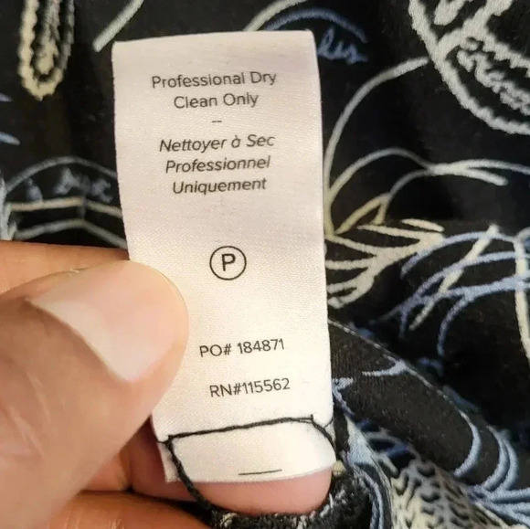 Cinq a Sept Botanical Floral Print Semi Sheer Balloon Sleeve Blouse(L) - Picture 10 of 12